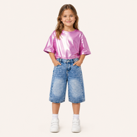 Meisjes denim bermuda short