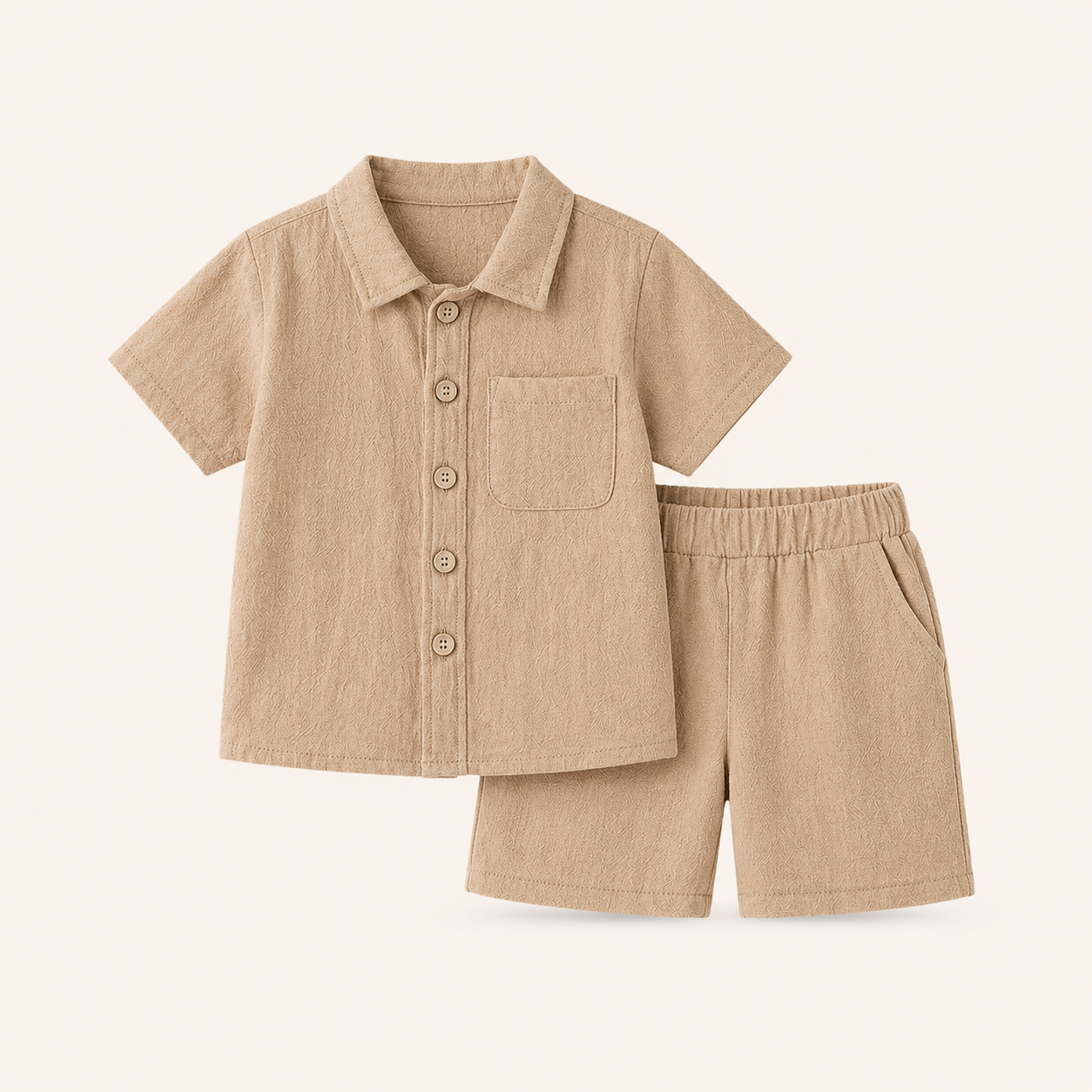 2-Delige Jongensset Katoenen Overhemd en Short |3 kleuren