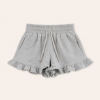 Meisjes Katoenen Short met Ruches en Hoge Taille | 3 kleuren
