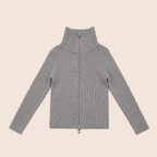 Meisjes Gebreid Vest met Dubbele Rits en Coltrui | 3 kleuren