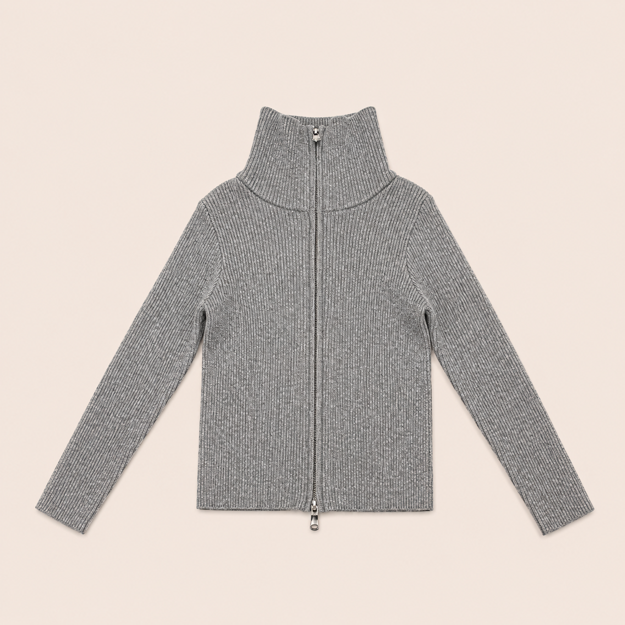 Meisjes Gebreid Vest met Dubbele Rits en Coltrui | 3 kleuren