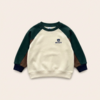 Jongens kleurblok sweater beige - productfoto