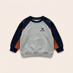 Jongens kleurblok sweater grijs - productfoto