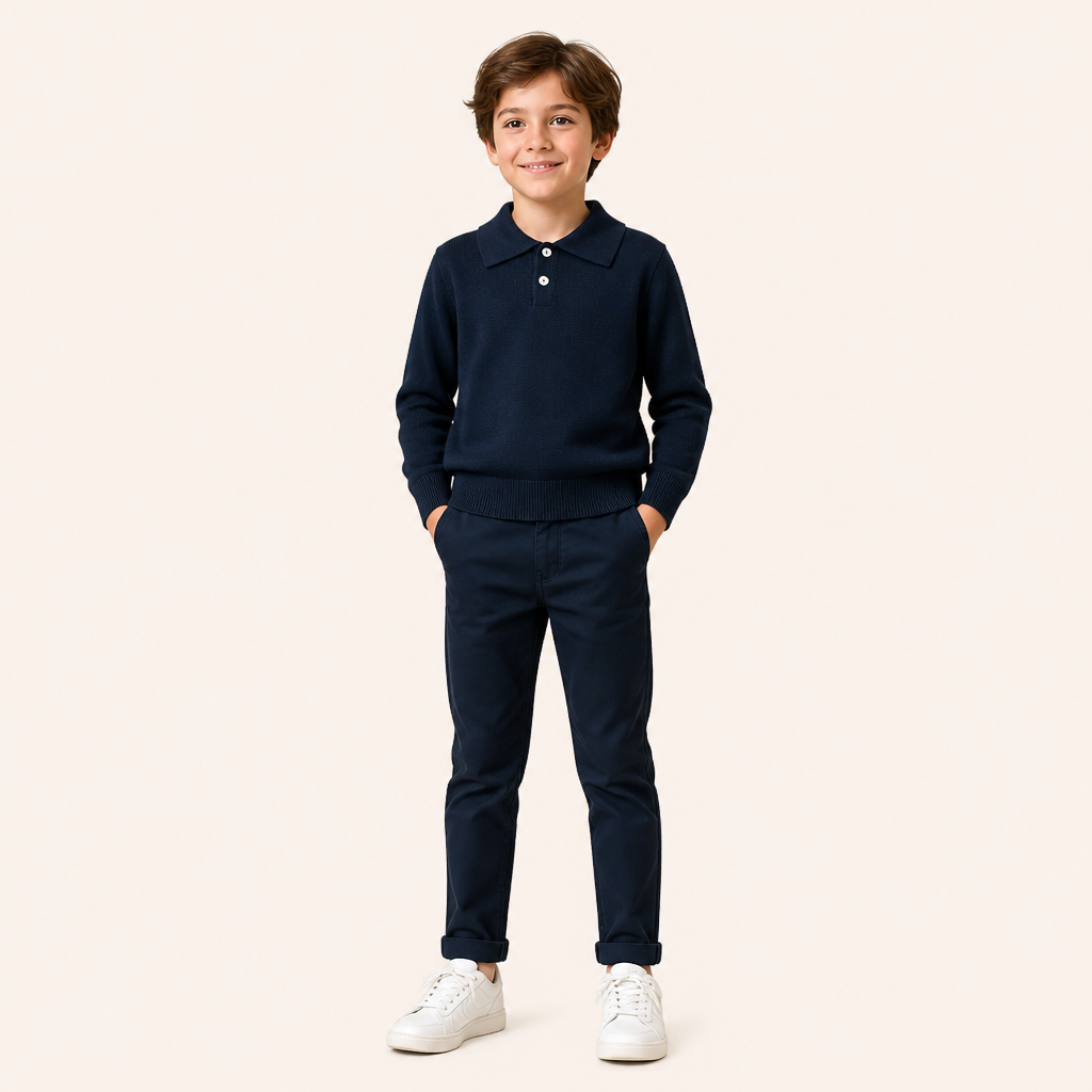 Voorkant model - Marineblauw