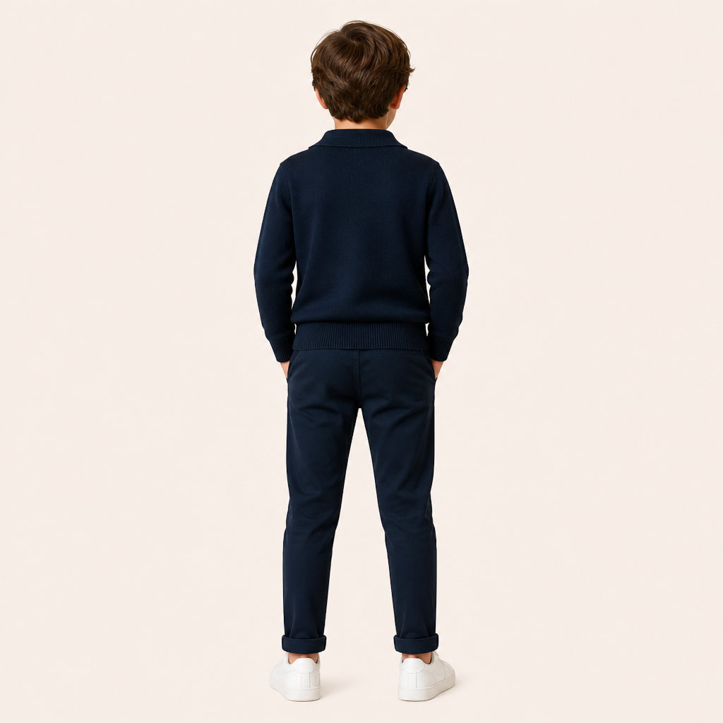 Achterkant model - Marineblauw