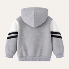 Jongens Colorblock Ritshoodie - packshot achter Grijs