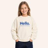 Meisjes Sweatshirt met Hello Print | 4 kleuren