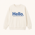 Jongens Sweatshirt met Hello Print Ecru