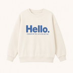 Jongens Sweatshirt met Hello Print Ecru
