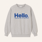 Jongens Sweatshirt met Hello Print Grijs
