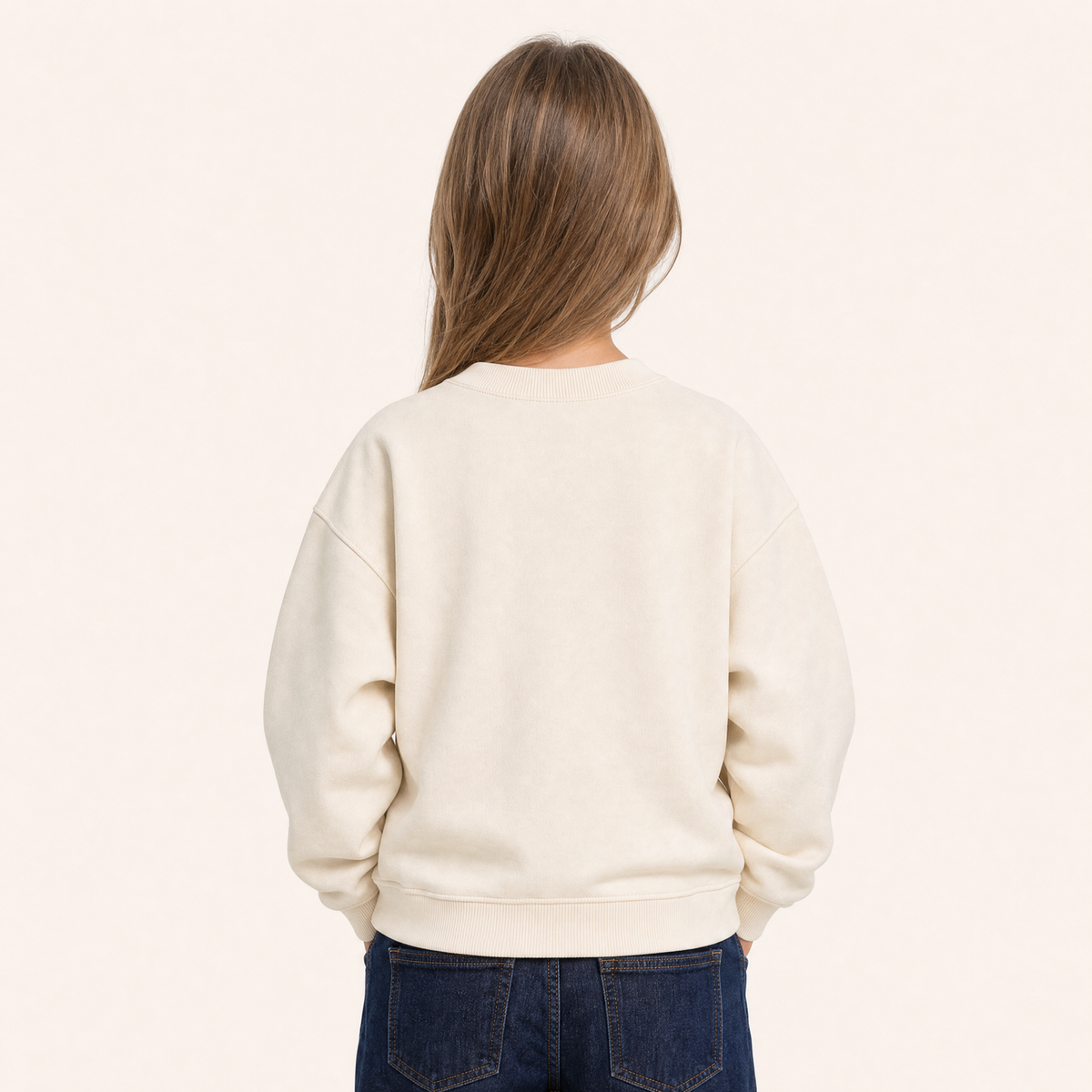 Meisjes Sweatshirt met Hello Print achterkant