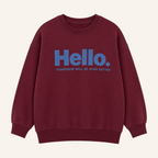 Meisjes Sweatshirt met Hello Print Bordeaux