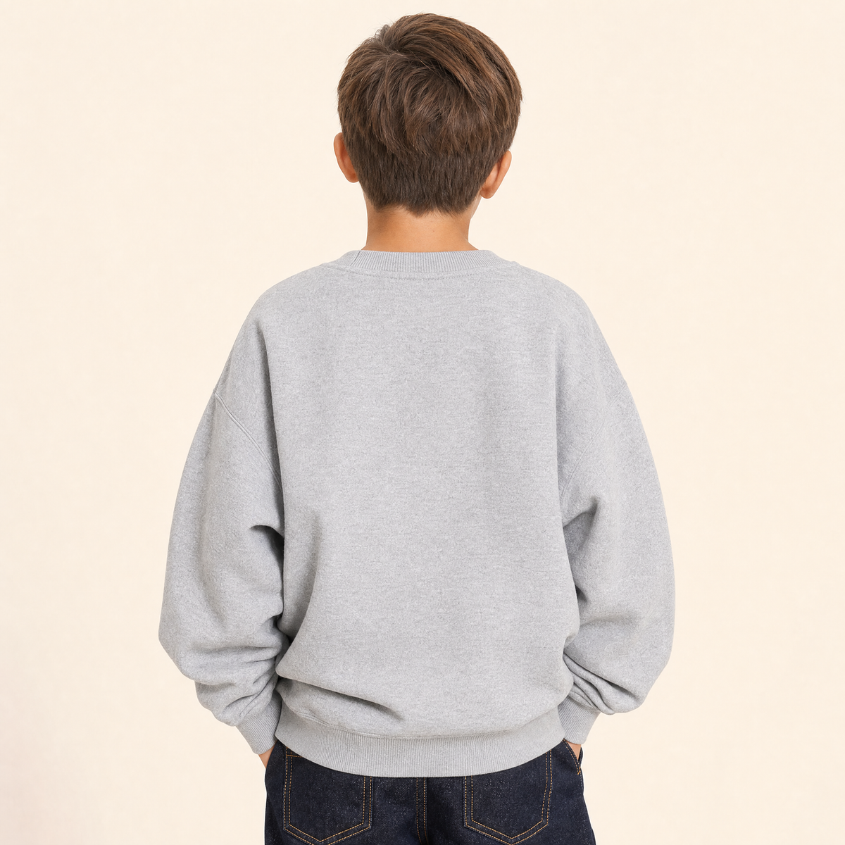 Jongens Sweatshirt met Hello Print achterkant