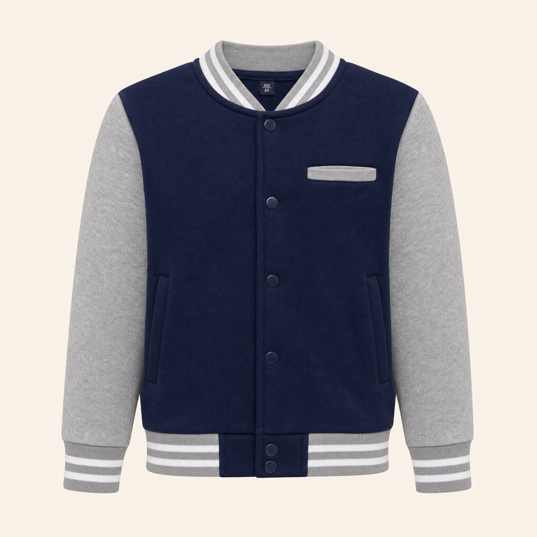 Jongens Baseballjack met Colorblock Details Marineblauw