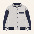 Jongens Baseballjack met Colorblock Details Lichtgrijs