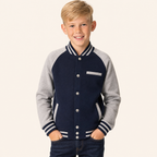 Jongens Baseballjack met Colorblock Details voorkant