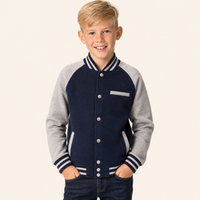 Jongens Baseballjack met Colorblock Details | 2 kleuren