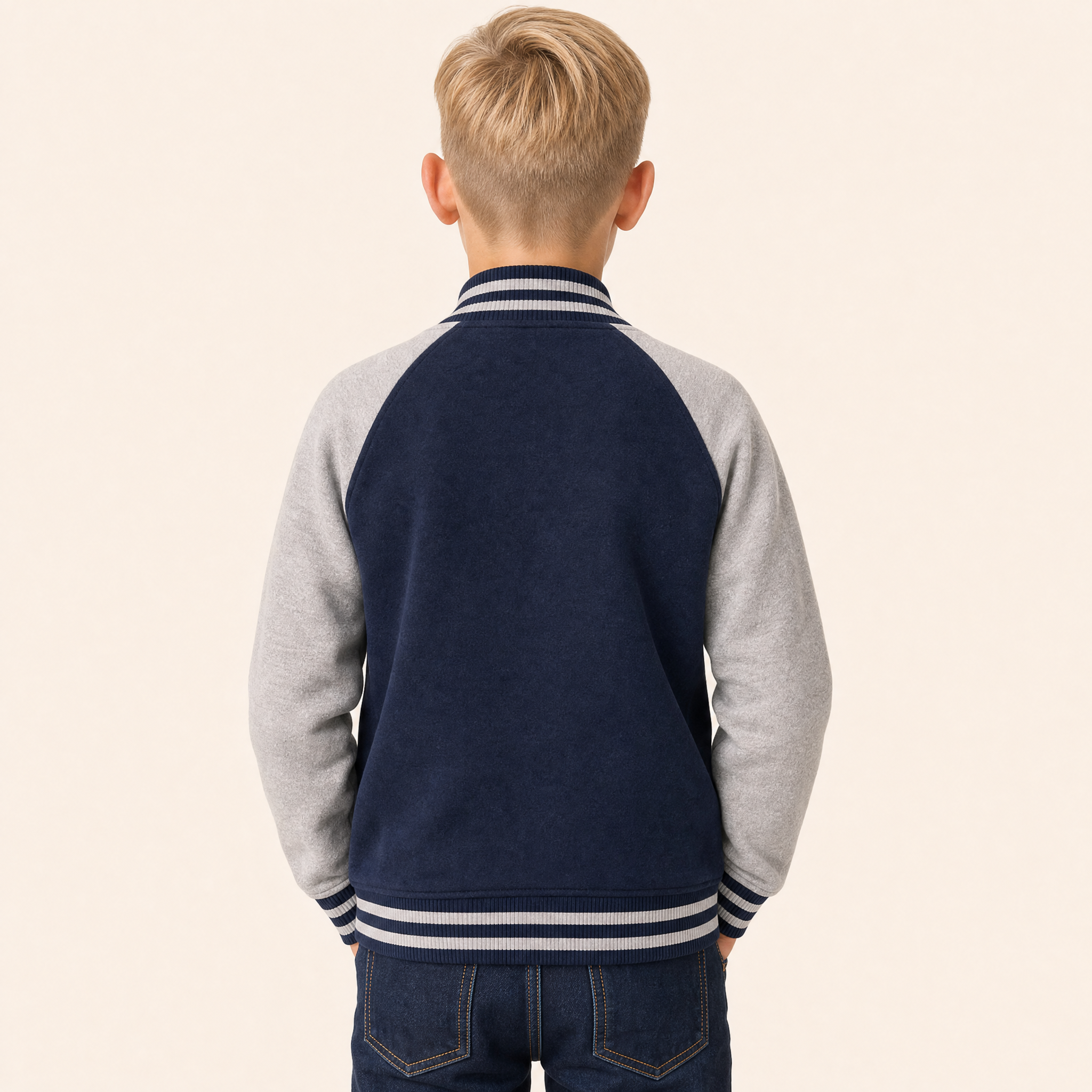 Jongens Baseballjack met Colorblock Details achterkant