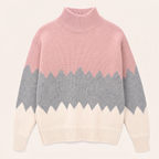 Meisjes Coltrui met Colorblock en Zigzagpatroon - packshot voorkant