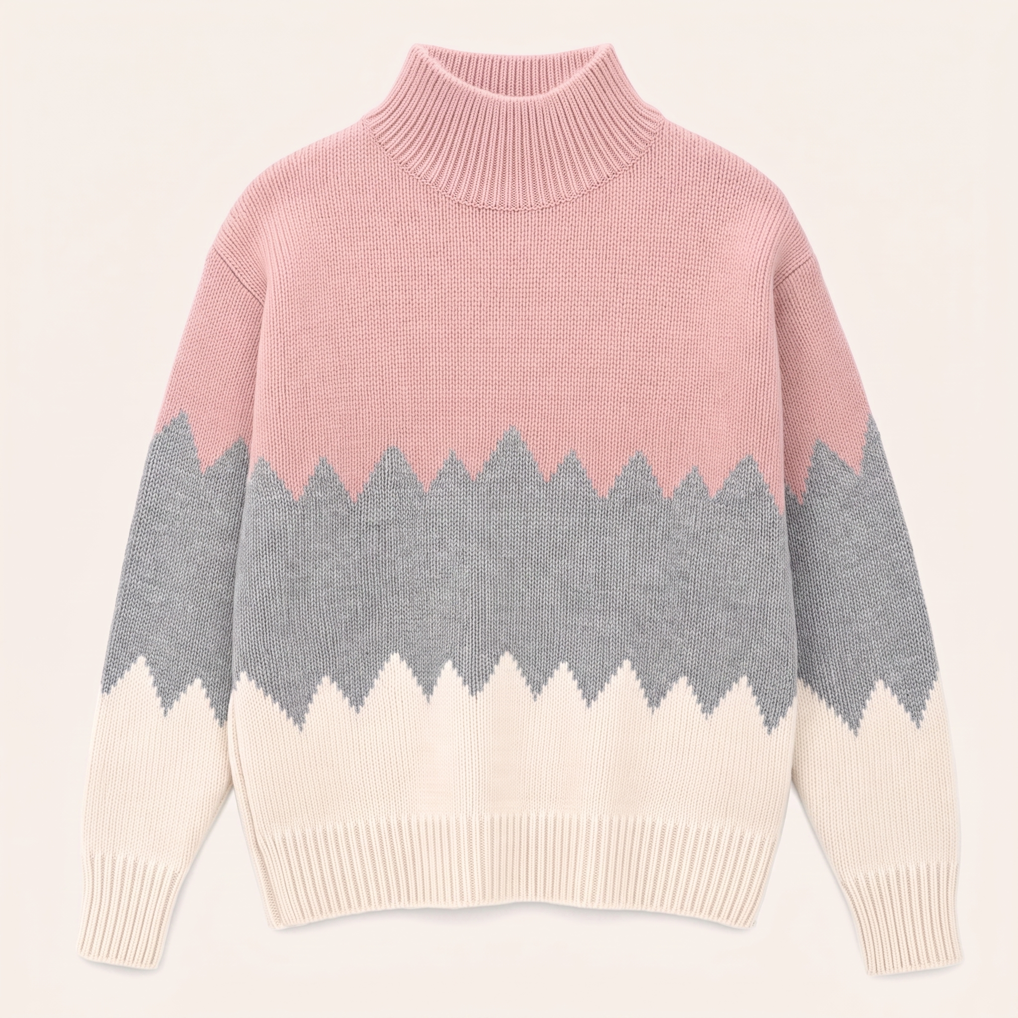 Meisjes Coltrui met Colorblock en Zigzagpatroon - packshot voorkant
