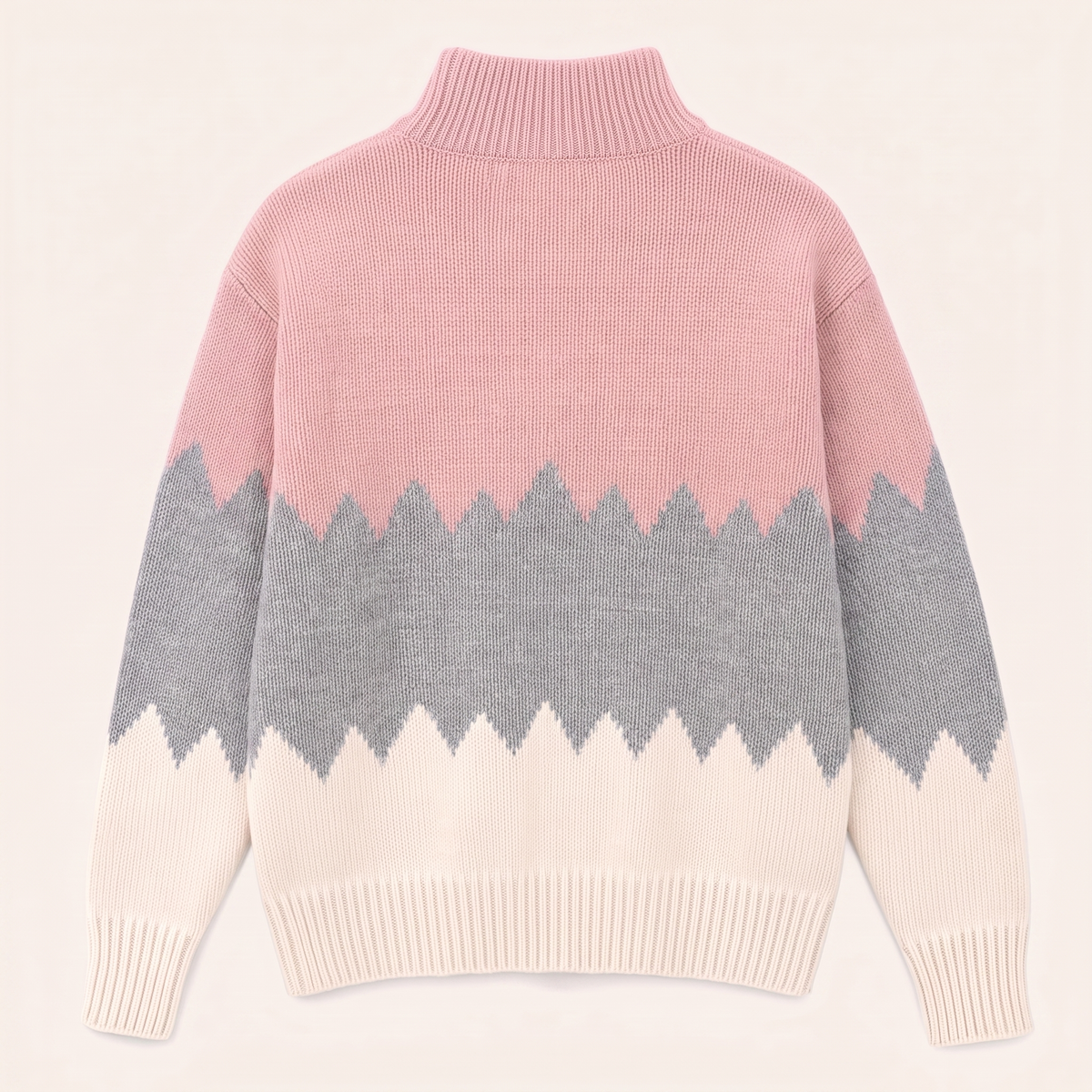 Meisjes Coltrui met Colorblock en Zigzagpatroon - packshot achterkant