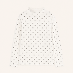 Meisjes longsleeve stippenprint wit - productfoto voorkant