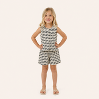 Meisjes 2-delige Katoenen Zomerset met Leuke Prints | 5 prints