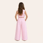 Meisjes 2-delige Zomerset met Crop Top en Wijde Broek