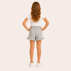 Meisjes Katoenen Short met Ruches en Hoge Taille | 3 kleuren