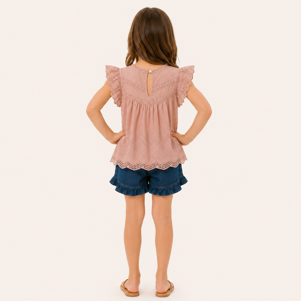 Broderie Top | Roze