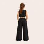 Meisjes 2-delige Zomerset met Crop Top en Wijde Broek