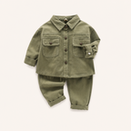 Jongens Overshirt Set Legergroen - losse productfoto