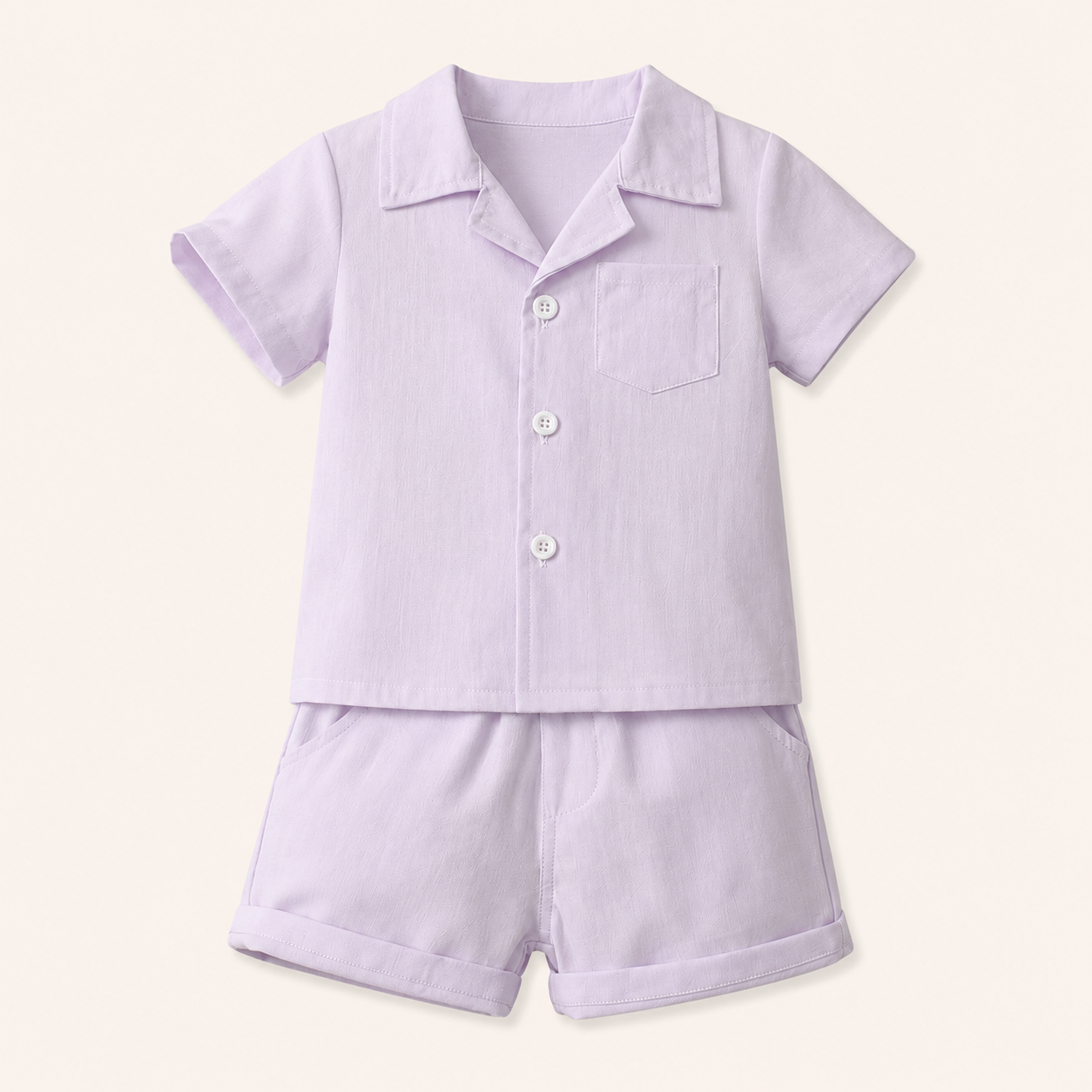 Jongens 2-delige Katoenen Zomerset met Overhemd en Short