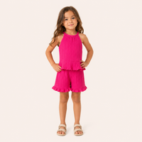 Meisje 2-delige Ruffle Zomerset – Roze