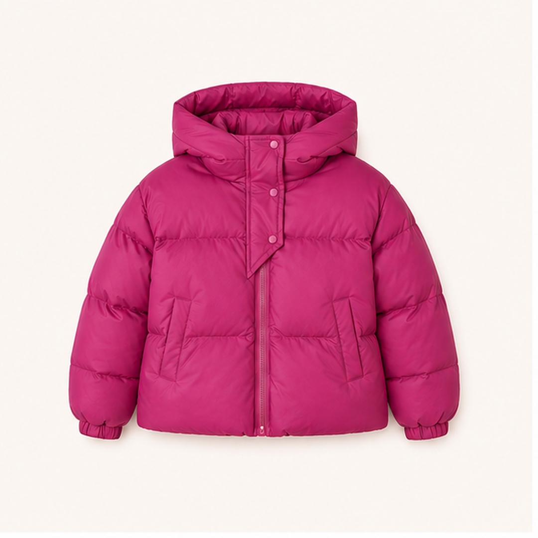 Meisjes Korte Pofjas met Capuchon | 3 kleuren