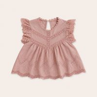 Broderie Top | Roze
