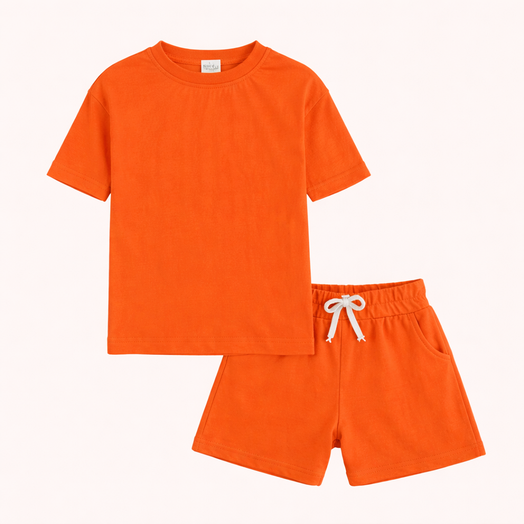 Sportief Zomercomfort – 2-Delige Jongensset met T-Shirt en Shorts