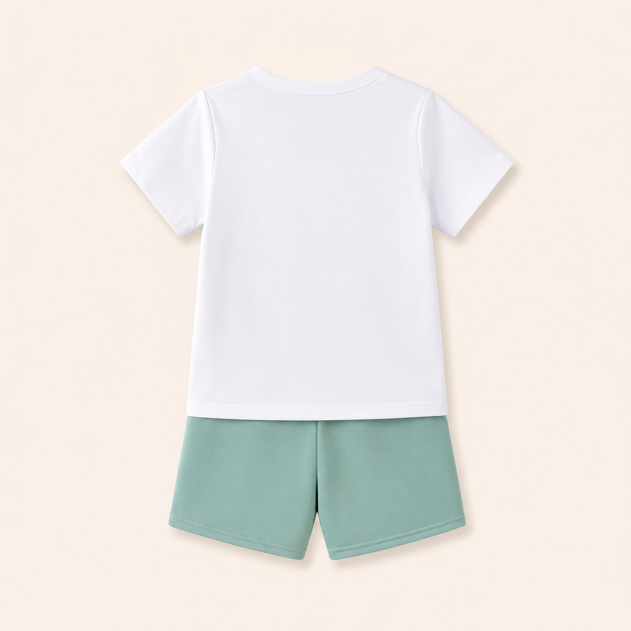 Jongens zomerset 2-delig – kleurblok t-shirt met mintgroene shorts