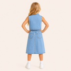 Denim Gilet met Rok Set voor Meisjes