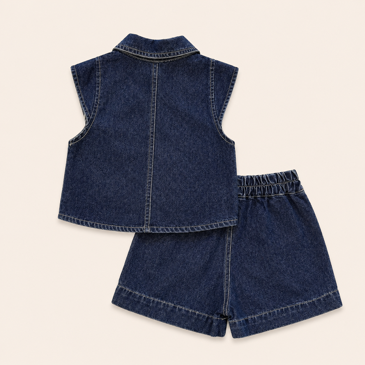 Denim – 2-Delige Meisjes Set met Top en Short
