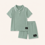 Jongens 2-delige Polo Zomerset met Short | Saliegroen
