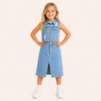 Denim Gilet met Rok Set voor Meisjes
