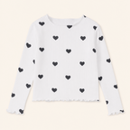 Meisjes Longsleeve Wit met Hartjes - packshot