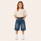 Stoere Denim Bermuda Short voor Meisjes