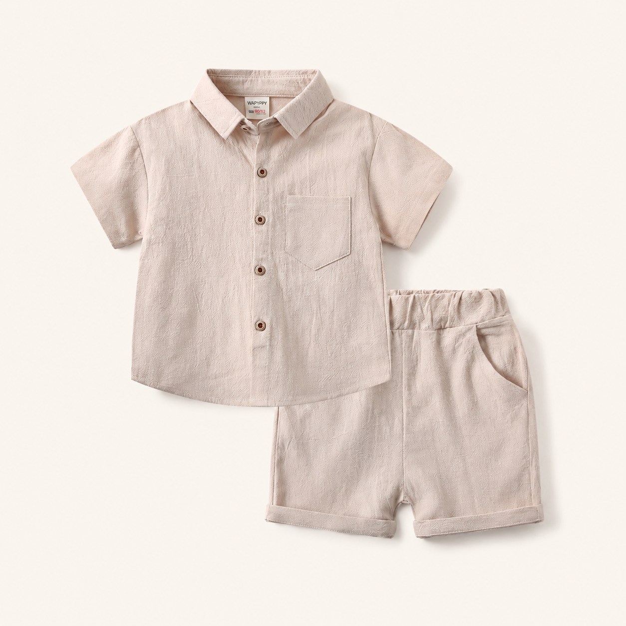 Jongens zomerset 2-delig – katoenen overhemd met shorts in meerdere kleuren