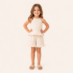 Meisjes 2-delige Ruffle Zomerset – Wit