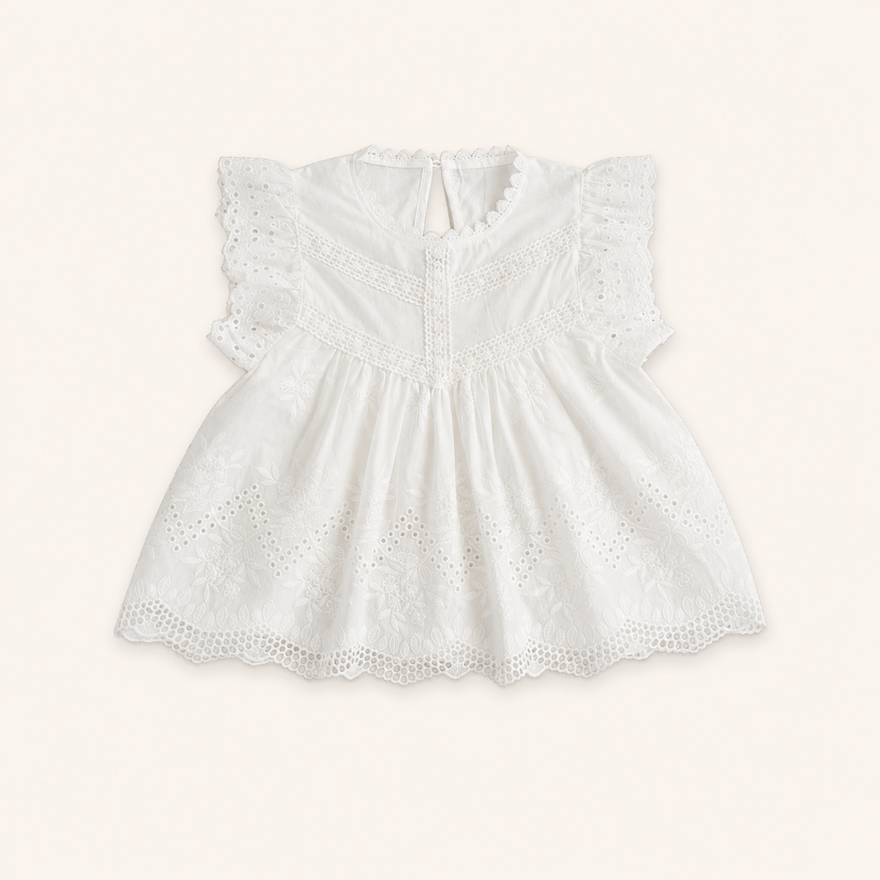 Broderie Top | Wit