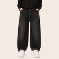 Jongens Straight-Leg Jeans Zwart