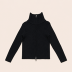 Meisjes Gebreid Vest met Dubbele Rits en Coltrui | 3 kleuren